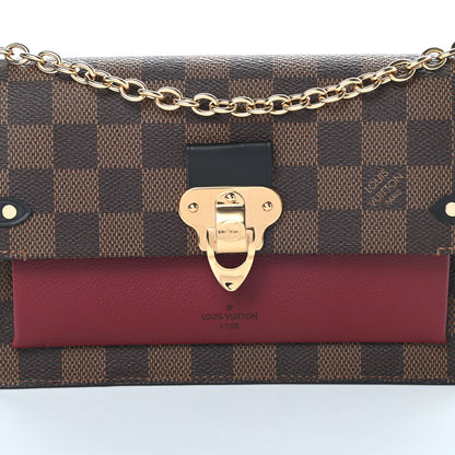 Louis Vuitton Damier Ebene Vavin Chain Wallet Red 8 of 11
