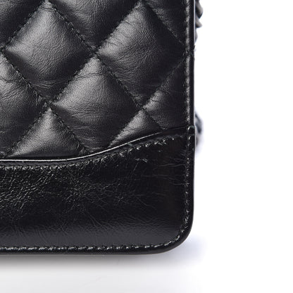 Chanel Aged Calfskin Quilted Gabrielle Wallet On Chain WOC Black 15 of 17