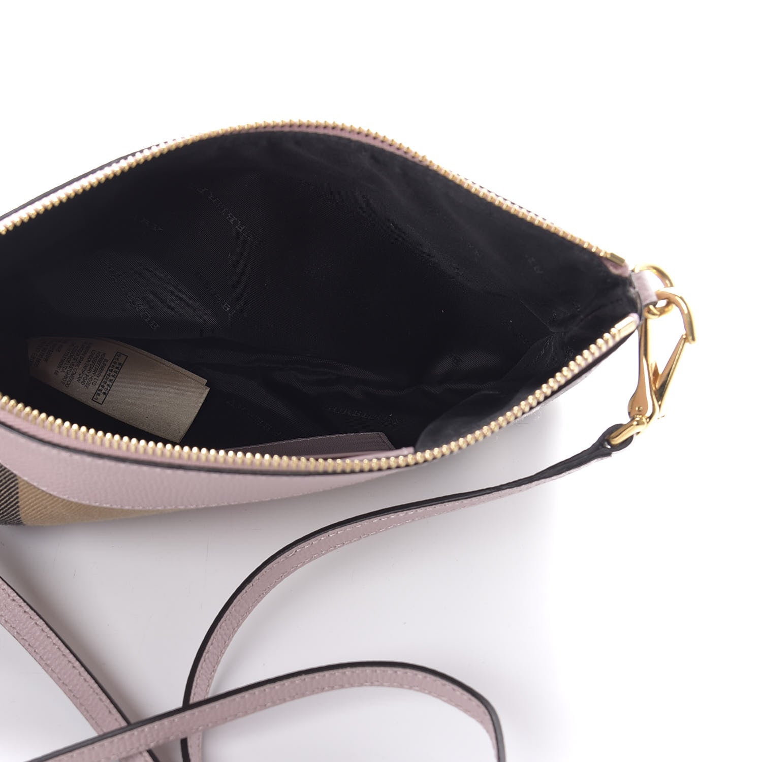 Burberry House Check Derby Peyton Crossbody Clutch Bag Pale Orchid 5 of 8