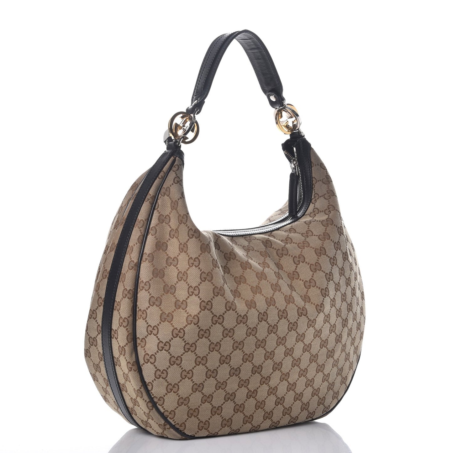 Monogram Large GG Twins Hobo Dark Brown