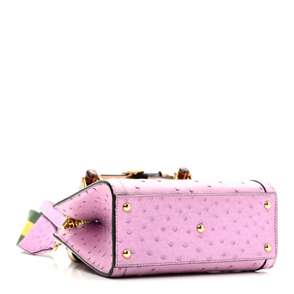Gucci Ostrich Web Mini Diana Tote Bag Purple 4 of 9