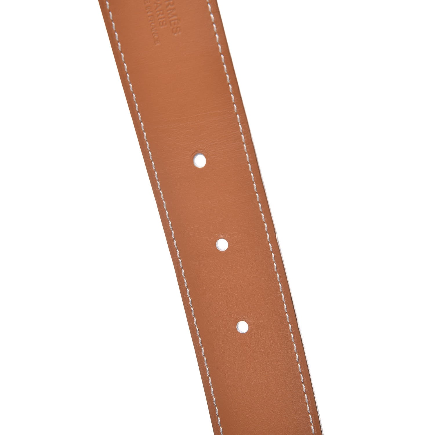 Hermes Epsom Box 32mm Idem Belt 90 White Gold 7 of 8