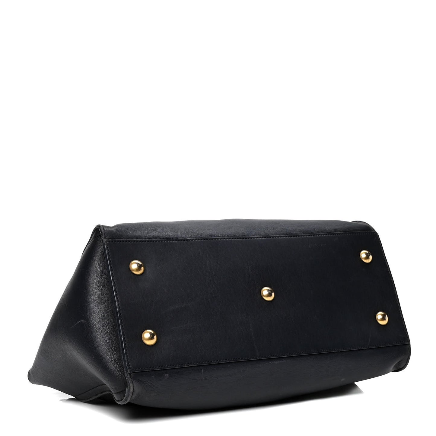 Calfskin Small Classic Y Cabas Navy Blue