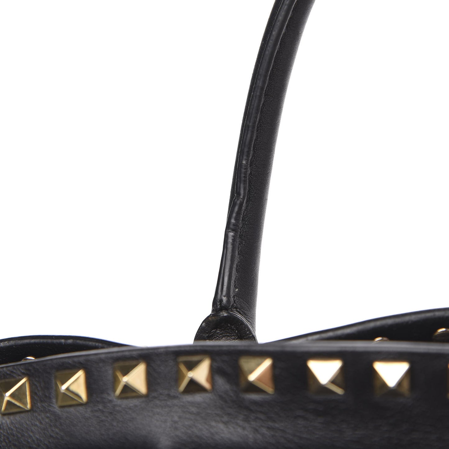 Vitello Rockstud Dome Shopper Black