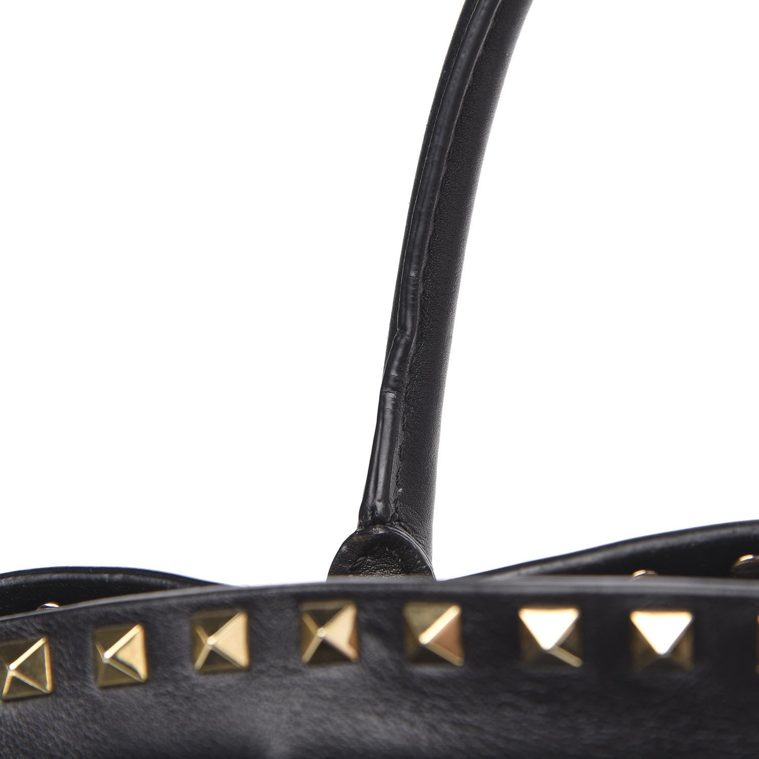 Valentino Garavani Vitello Rockstud Dome Shopper Black 15 of 16