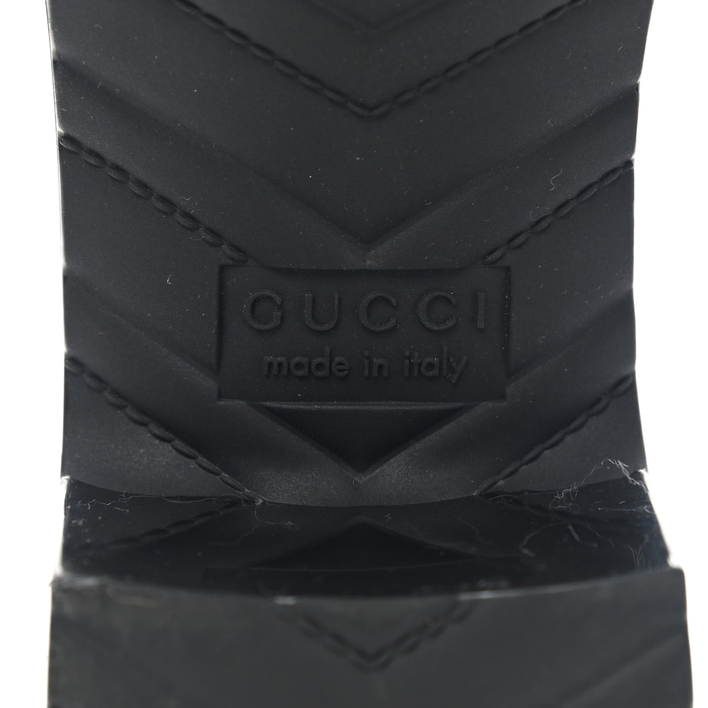 Rubber Gucci Logo Womens Platform 20/60mm Slide Sandals 38 Black