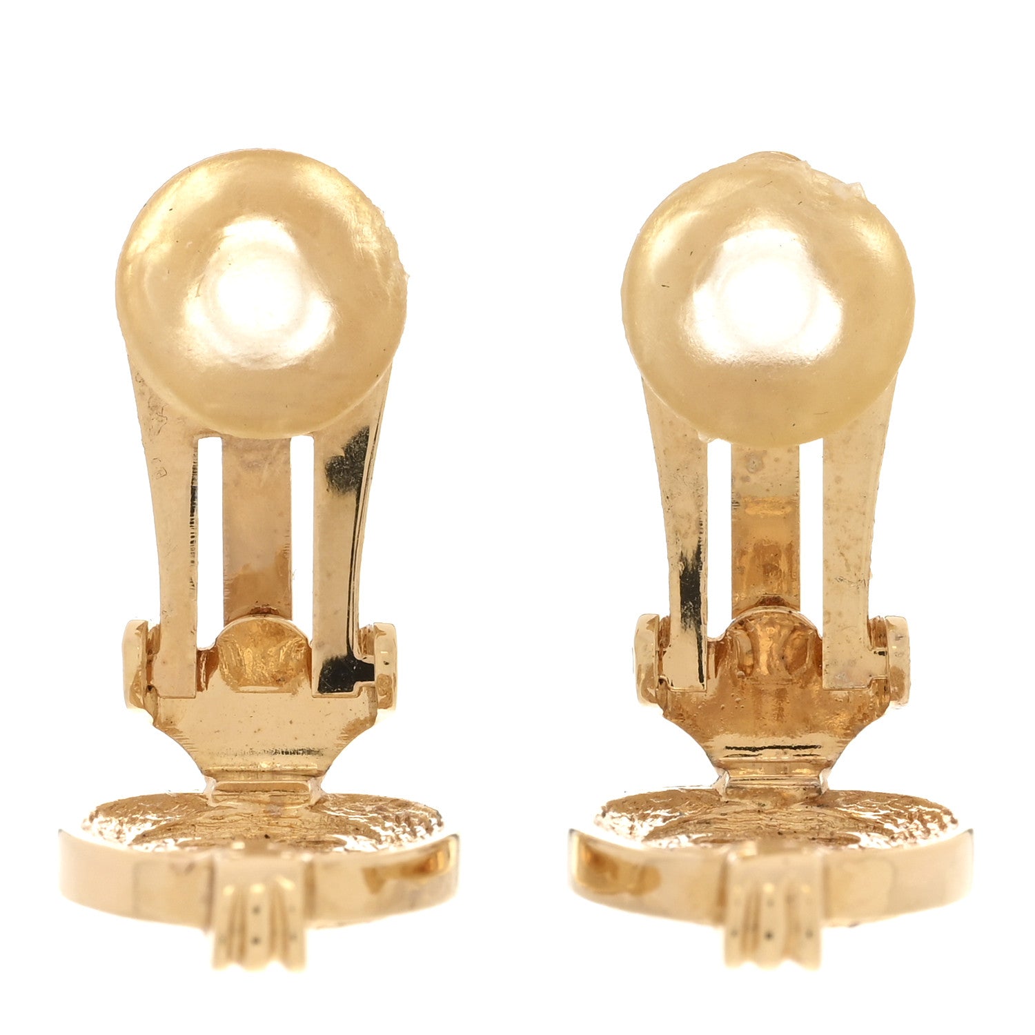 Christian Dior Crystal Clip On Earrings Gold 3 of 4