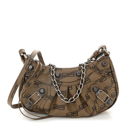 Balenciaga Coated Canvas BB Monogram Le Cagole Mini Purse With Chain Beige Brown 1 of 10