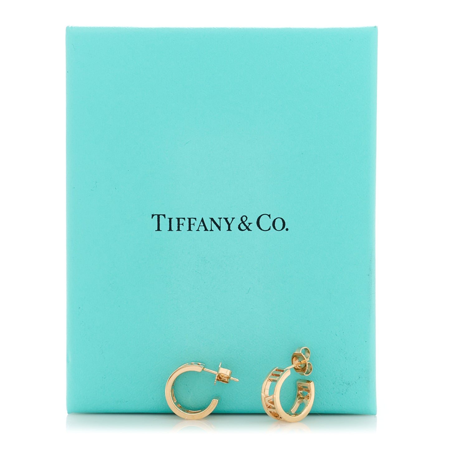 18K Rose Gold Mini Atlas Hoop Earrings