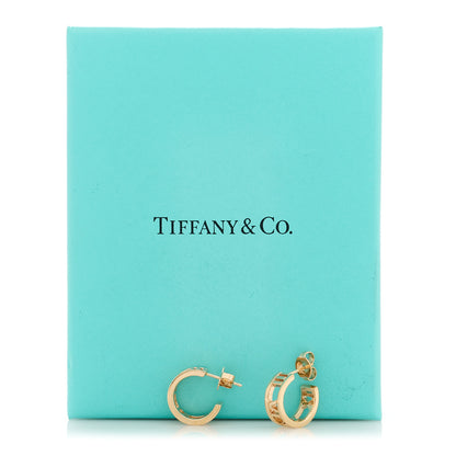Tiffany 18K Rose Gold Mini Atlas Hoop Earrings 5 of 5