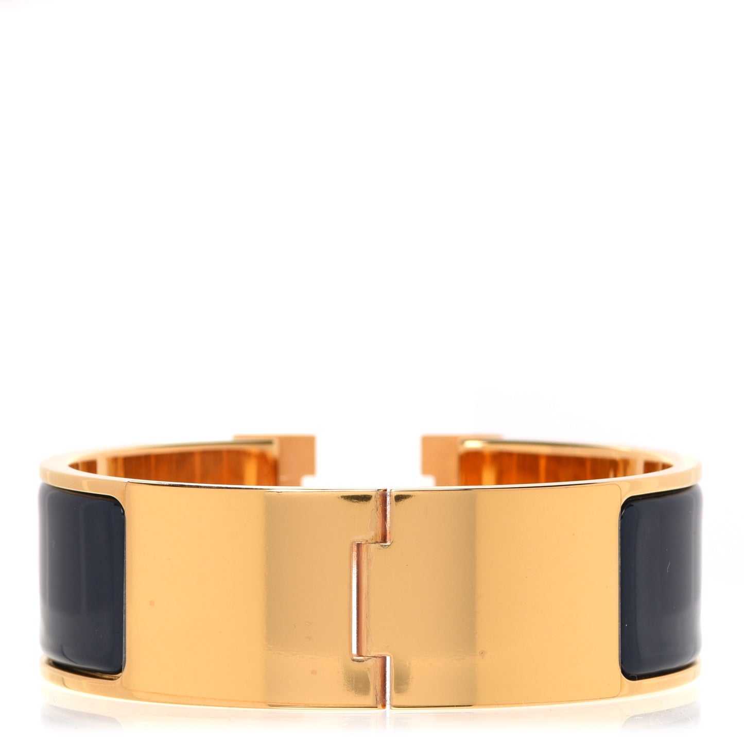 Enamel Wide Clic Clac H Bracelet PM Bleu Indigo
