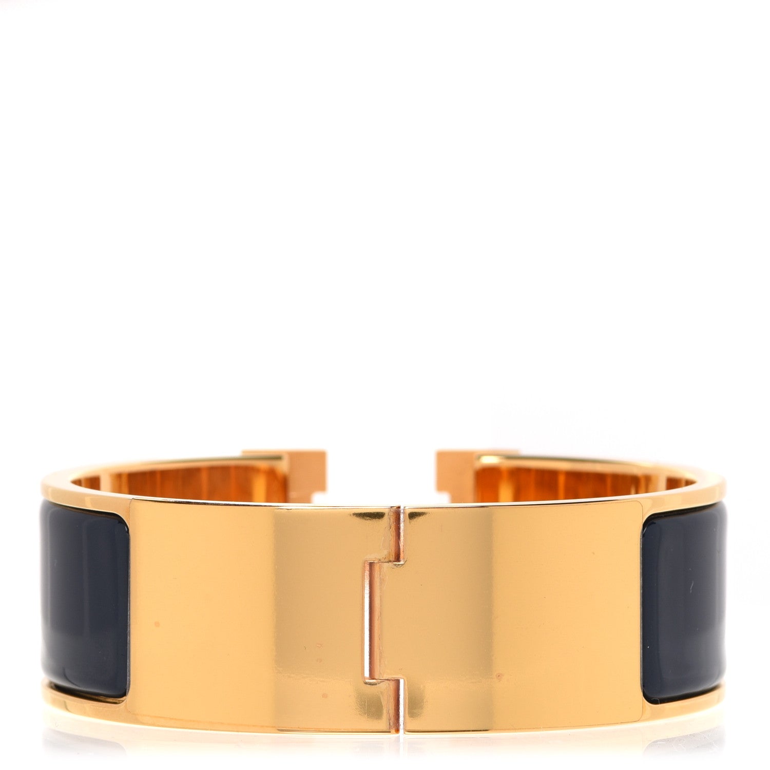 Hermes Enamel Wide Clic Clac H Bracelet PM Bleu Indigo 3 of 6