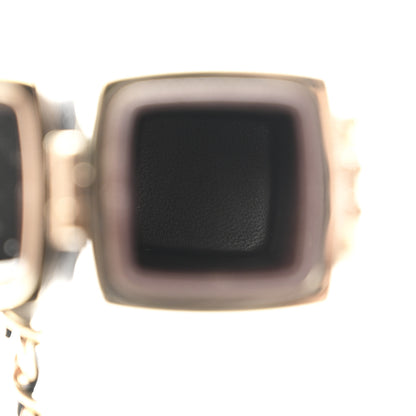 Chanel Caviar Stitched Lipstick Case On Chain Black Burgundy 4 of 11