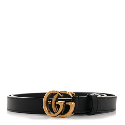 Gucci Calfskin Double G 20mm Belt 90 36 Black 1 of 6
