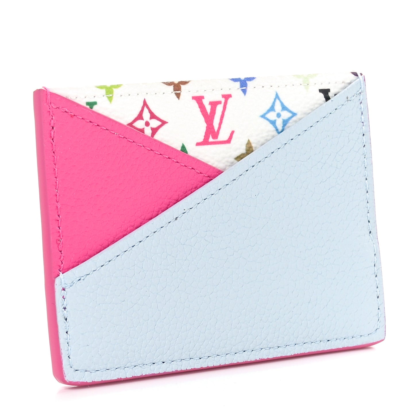 LV X TM Monogram Multicolor Criss-Cross Card Holder Kawaii Pink