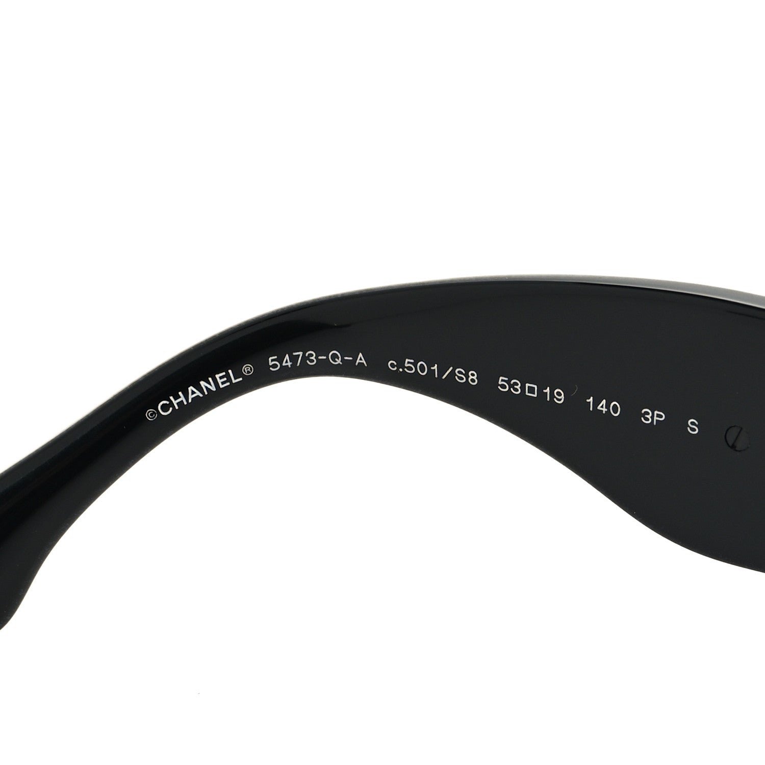Chanel Acetate Calfskin Polarized Square Sunglasses 5473-Q-A Black 5 of 8
