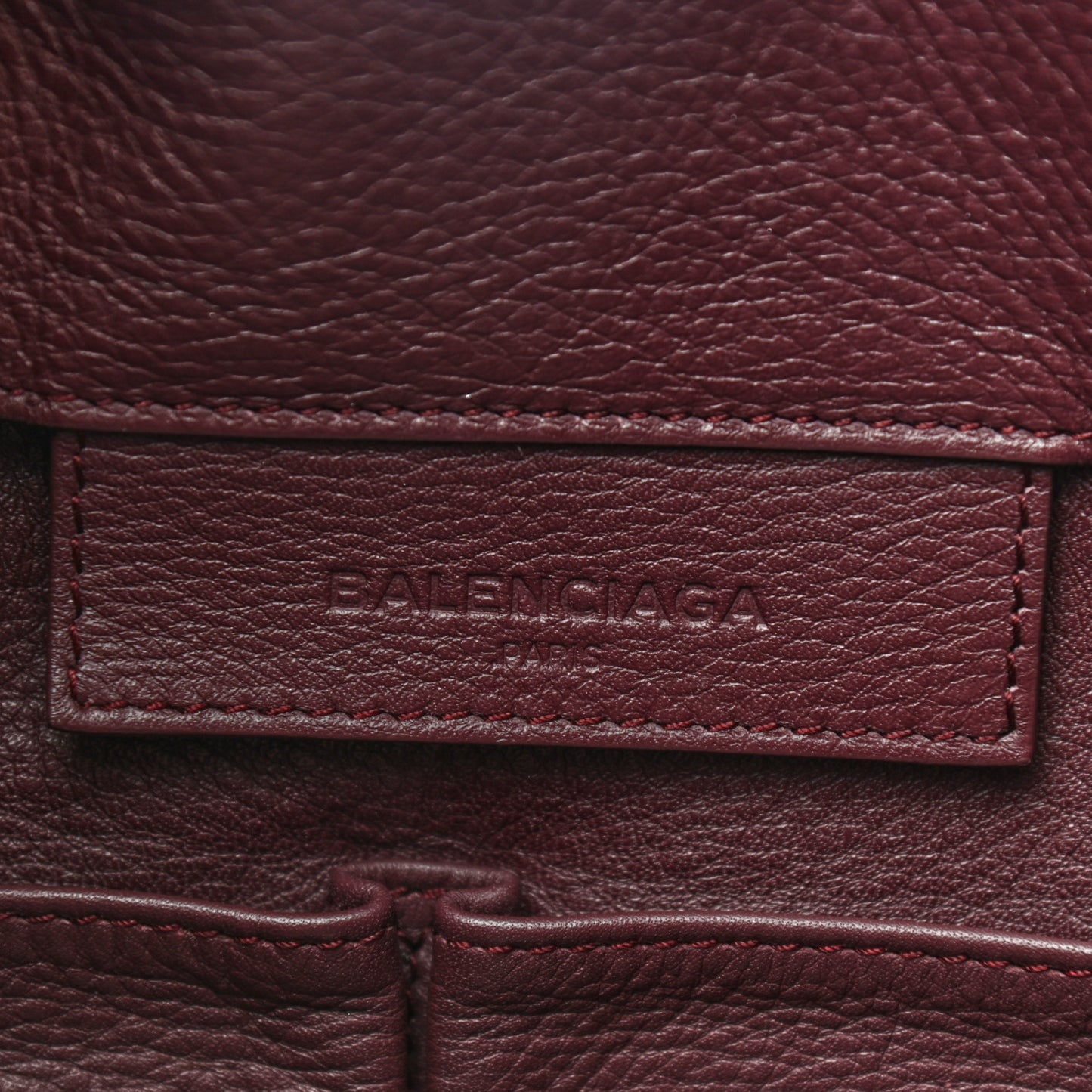 Veau Papier A4 Tote Rouge Aubergine