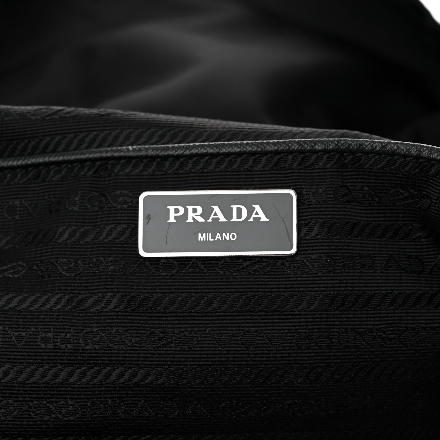 Prada Tessuto Nylon Saffiano Medium Backpack Black 6 of 10