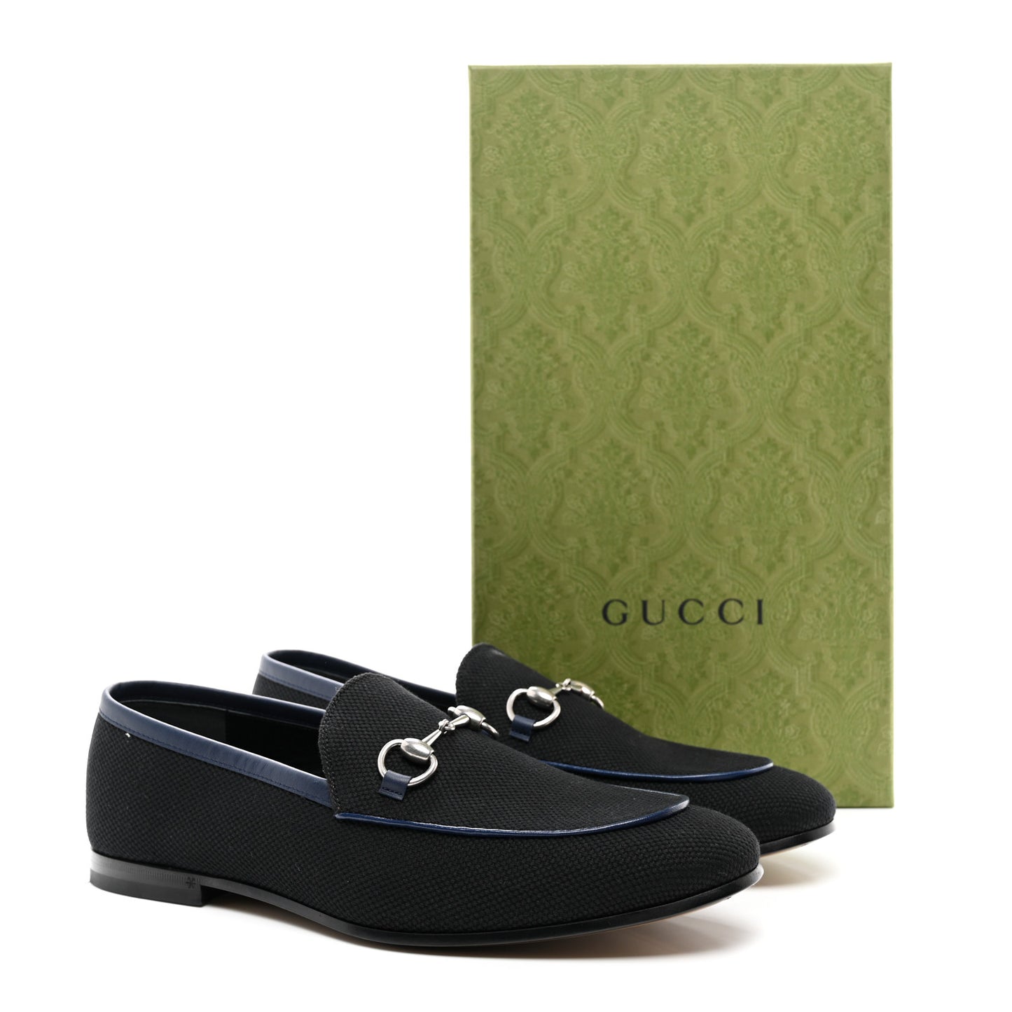 Canvas Horsebit Mens Jordaan Loafers 9 Black Blue Agata