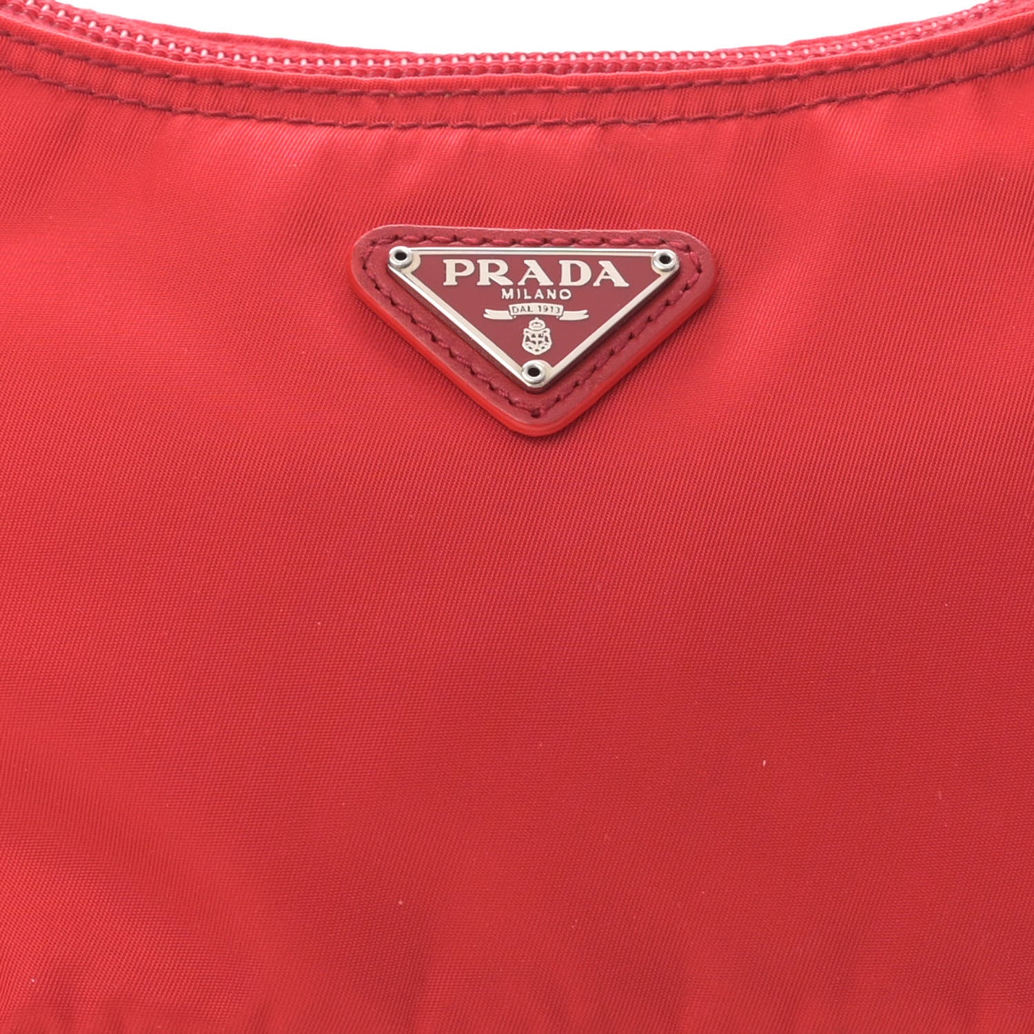 Prada Tessuto Nylon Pochette Bag Rosso 7 of 9