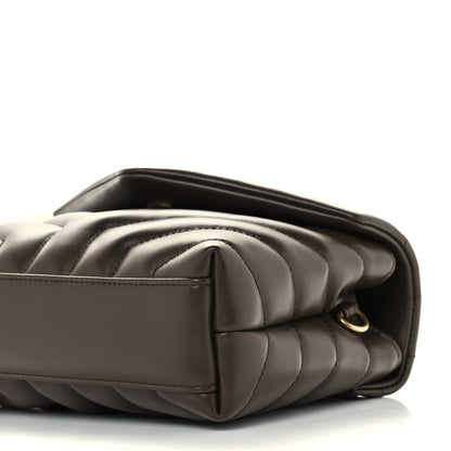 Saint Laurent Calfskin Y Quilted Monogram Toy Loulou Crossbody Bag Earth 11 of 12