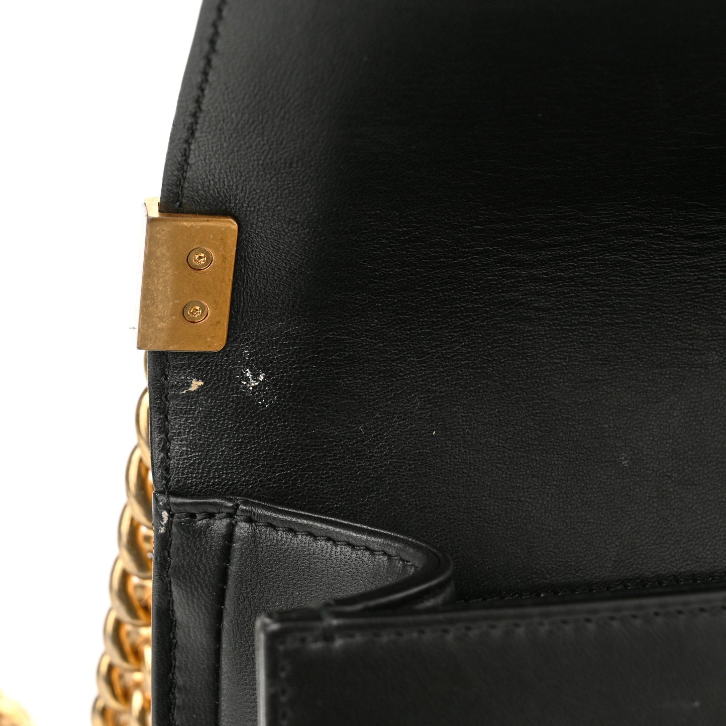 Lambskin Quilted Medium Boy Flap Black