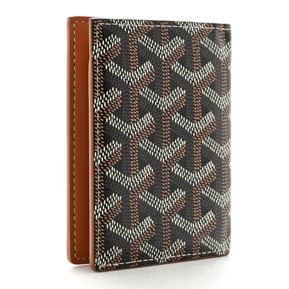 Goyard Goyardine Saint Marc Card Holder Black Gold 3 of 9