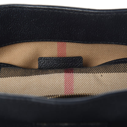 Burberry Soft Grain Calfskin Small Buckle Tote Black 11 of 13