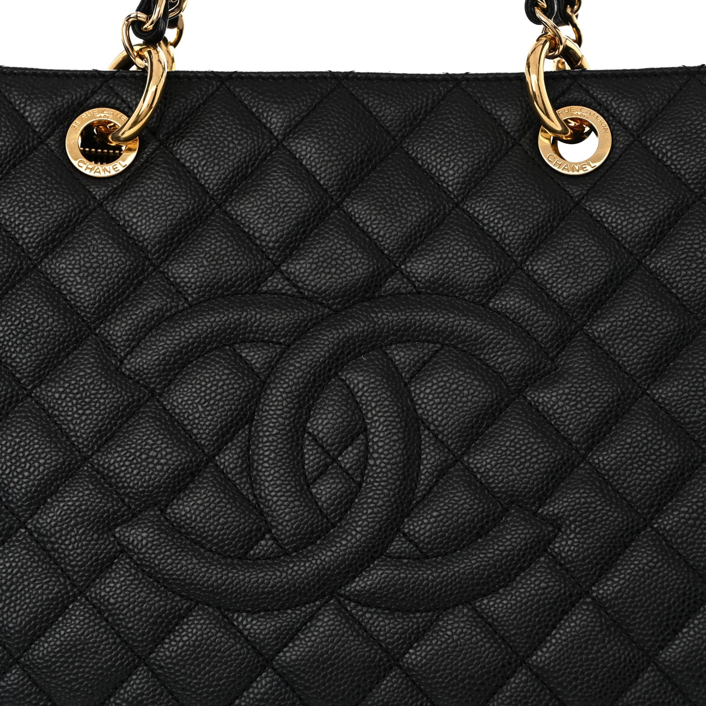 Caviar Quilted XL Grand Shopping Tote GST Black