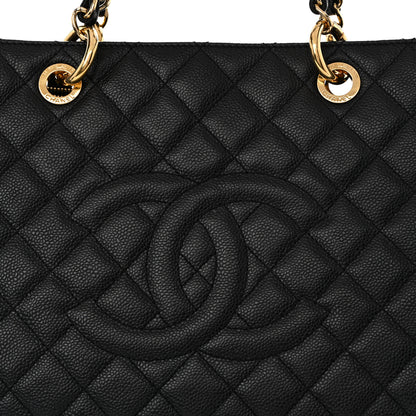 Chanel Caviar Quilted XL Grand Shopping Tote GST Black 9 of 11