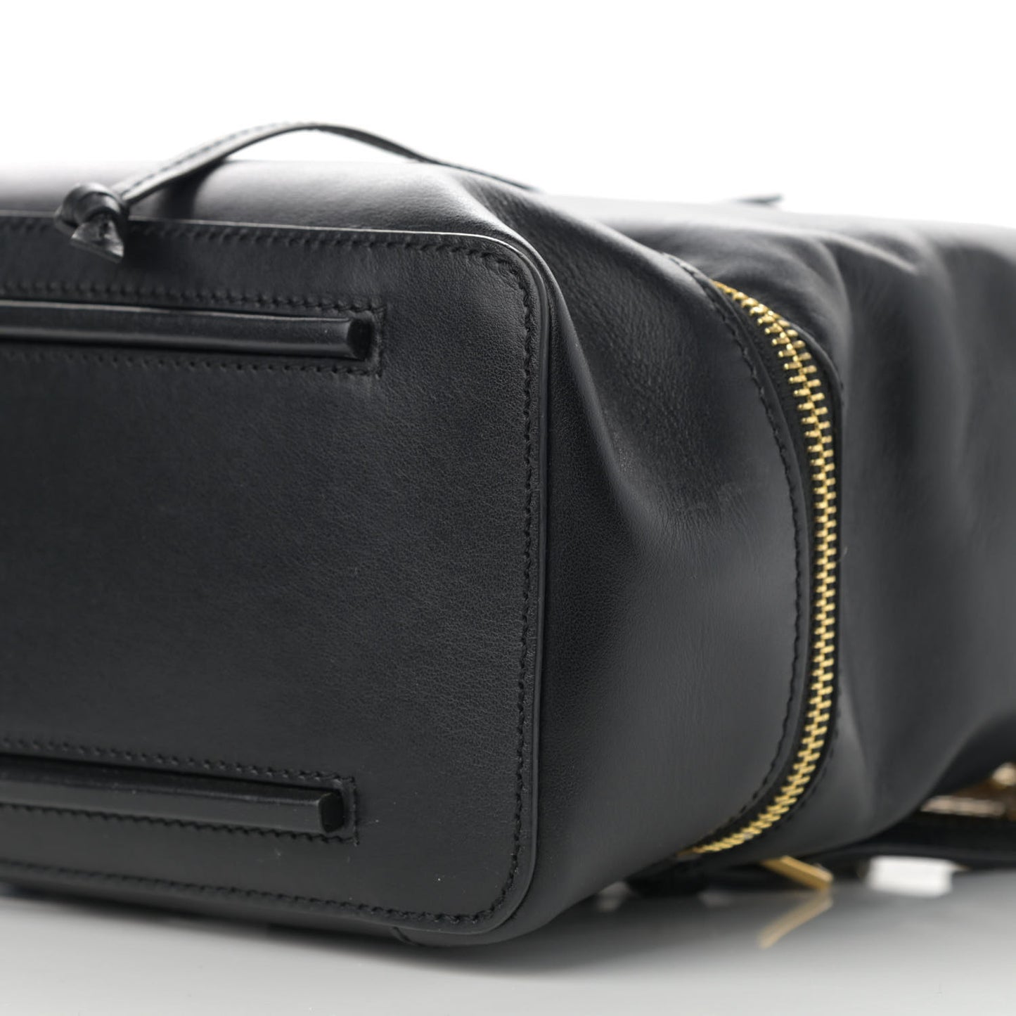 Calfskin Small Chain Strap Backpack Black