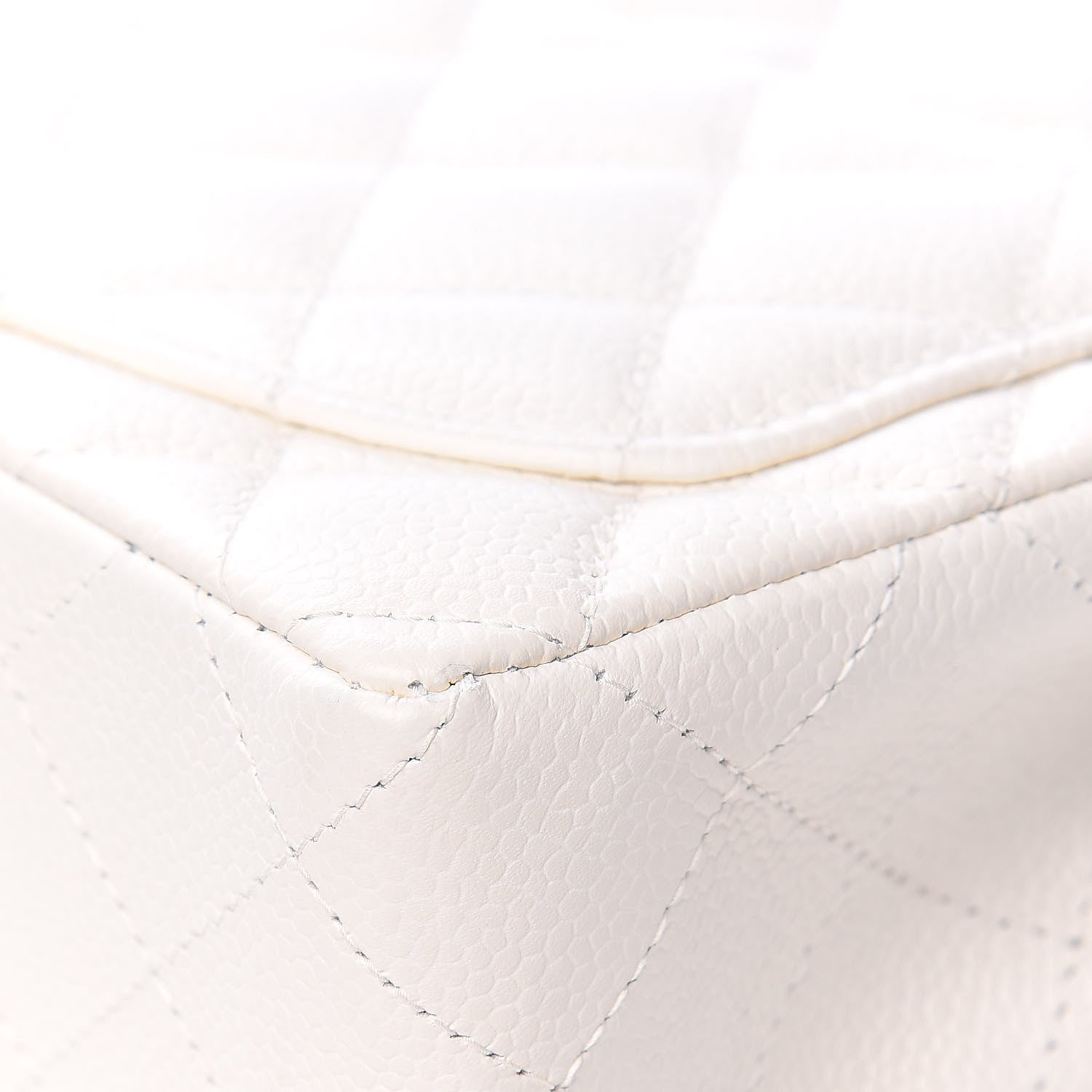 Chanel Caviar Quilted Mini Square Flap White 12 of 14