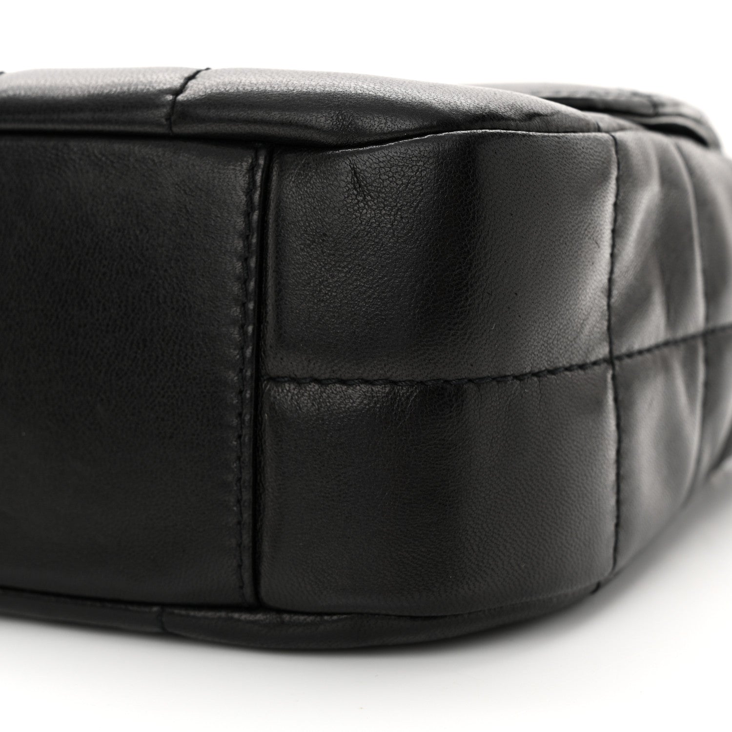 Chanel Lambskin Chocolate Bar Quilted Lambskin 5 Chain Flap Black 10 of 13