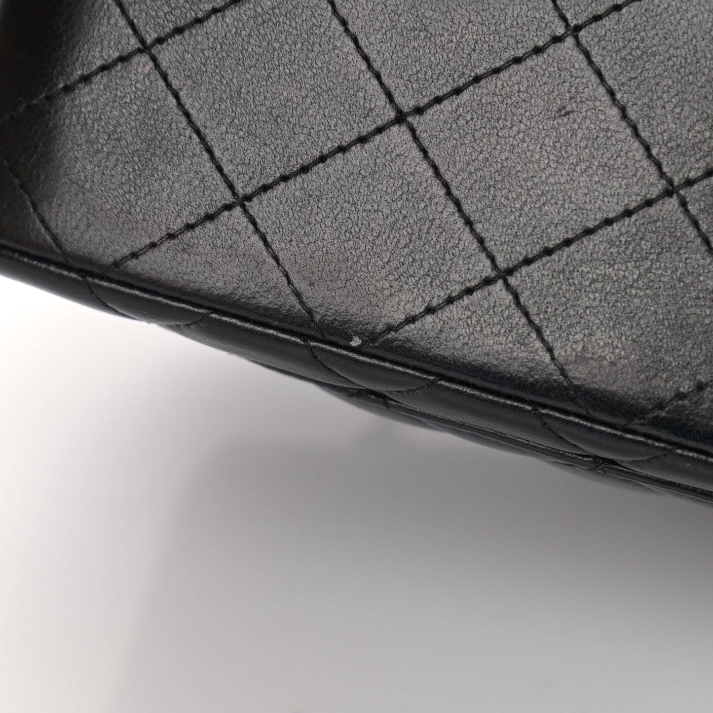 Lambskin Quilted Mini Rectangular Flap Black
