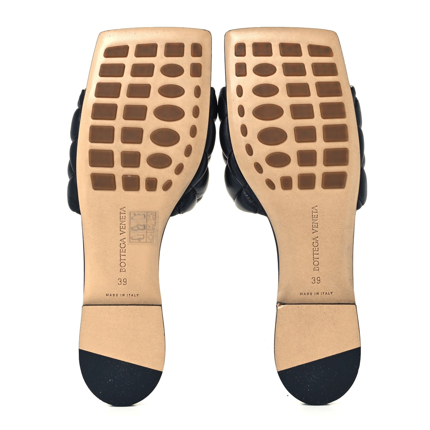 Bottega Veneta Nappa Matelasse Padded Flat Sandals 39 Black 7 of 9