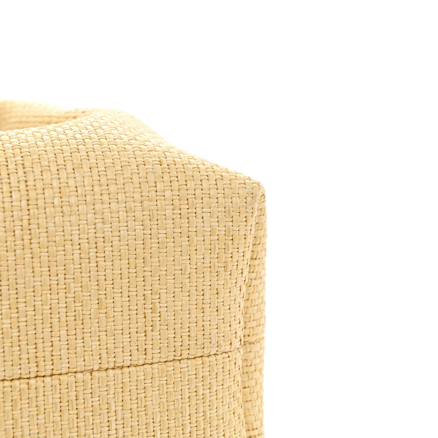 Raffia Bon Bon Bucket Bag Beige