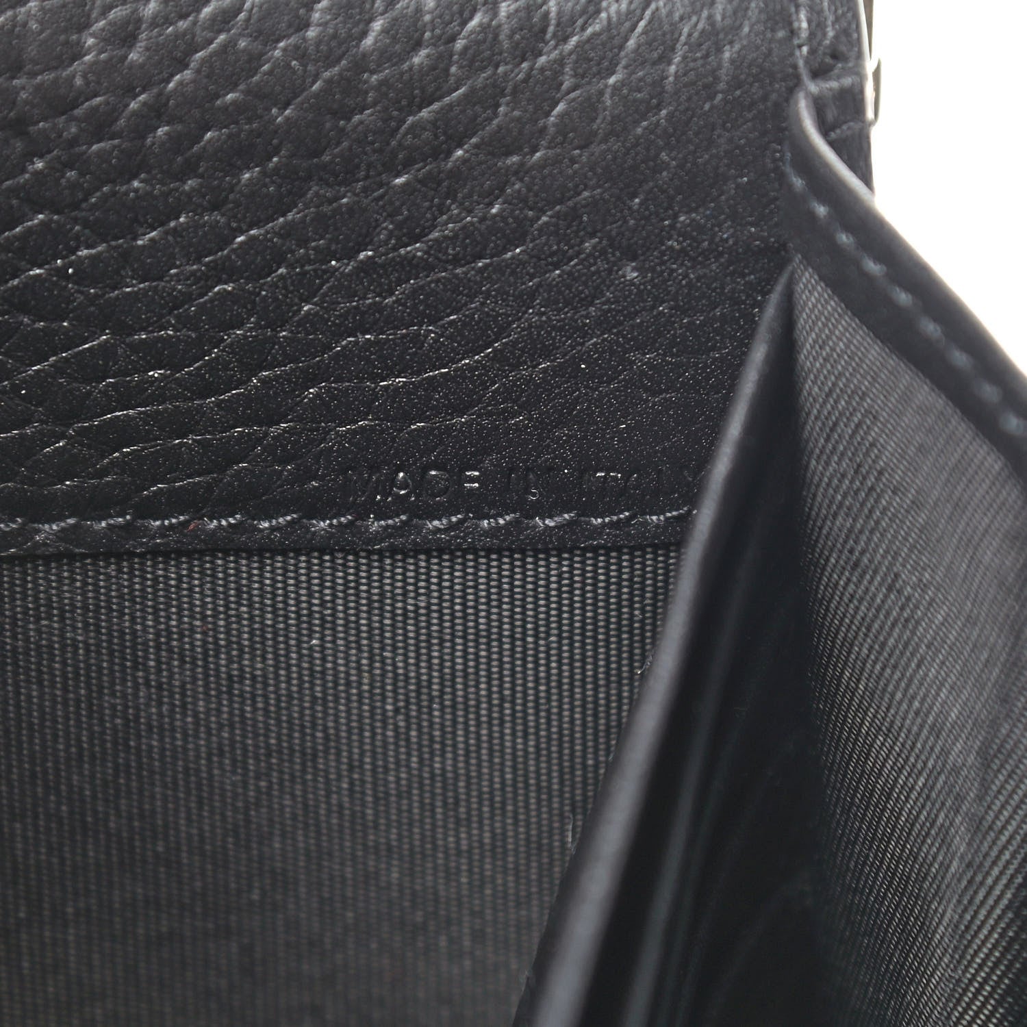 Valentino Garavani Pebbled Calfskin Rockstud Envelope Wallet on Chain Black 6 of 10