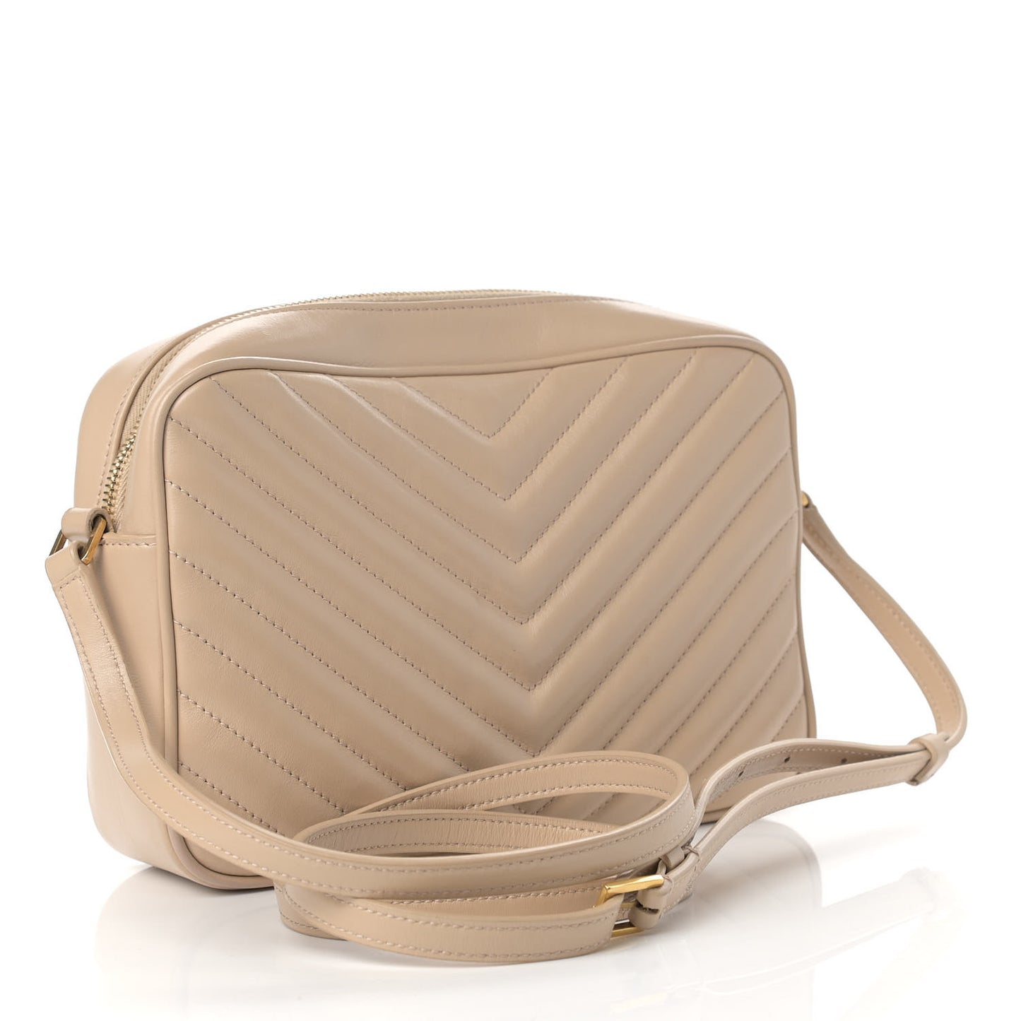 Calfskin Matelasse Monogram Lou Camera Bag Dark Beige