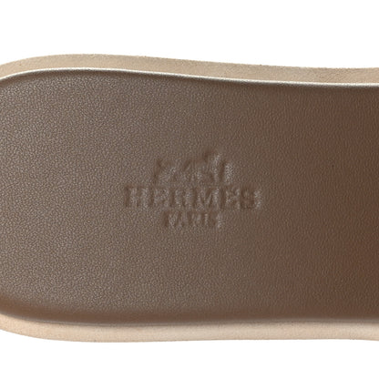 Hermes Calfskin Cork Eze 30 Sandals 39 Marron Glaise 6 of 9