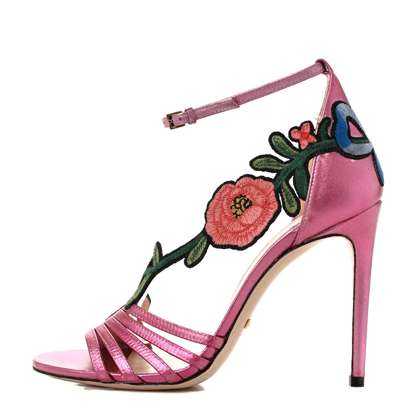 Metallic Nappa Ophelia High Heel Sandals 37 Rosa