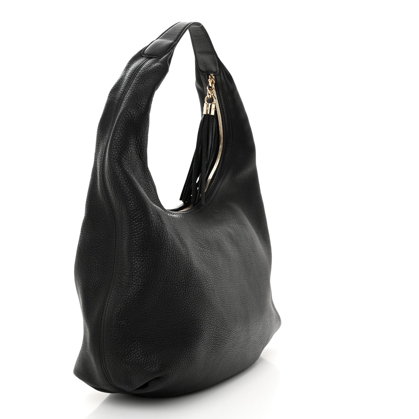 Pebbled Calfskin Soho Hobo Black