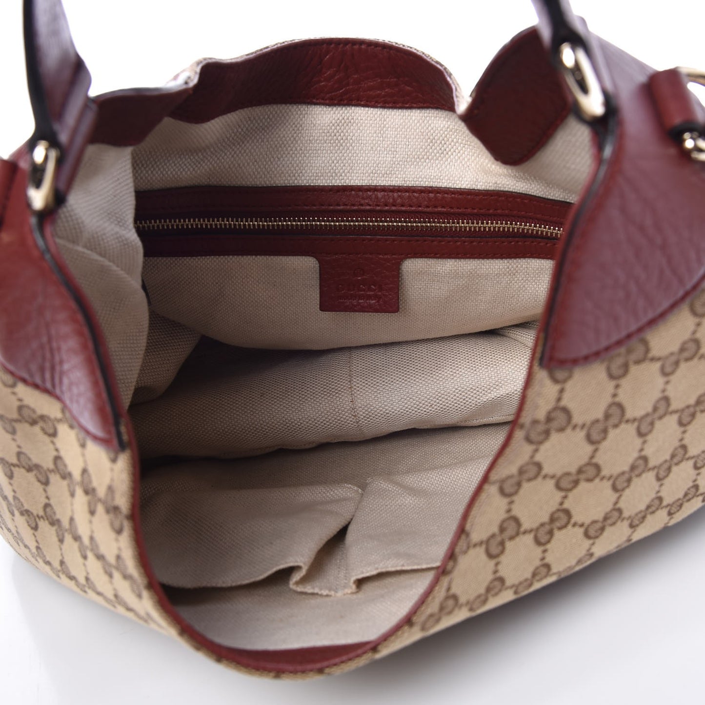 Monogram Web Medium Dressage Hobo Red