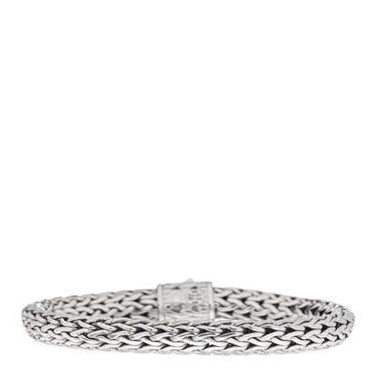 John Hardy Sterling Silver Diamond 7.5mm Classic Chain Bracelet 1 of 3