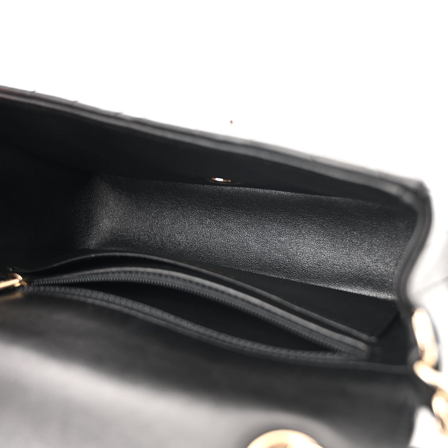 Chanel Lambskin Chevron Quilted Mini Rectangular Flap Black 5 of 16