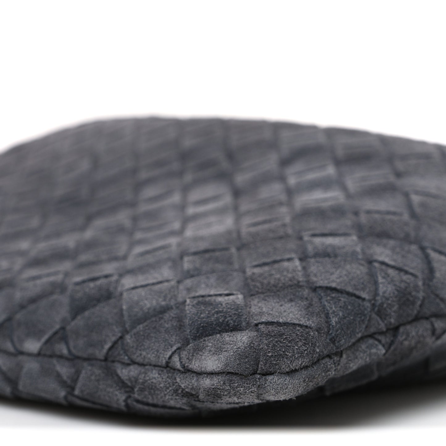 Suede Calfskin Intrecciato Medium Dustbag Grey