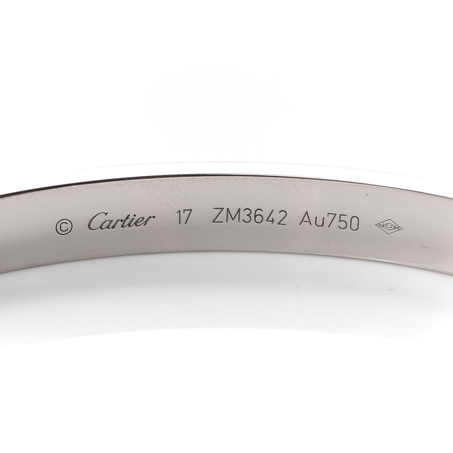 Cartier 18K White Gold LOVE Bracelet 17 4 of 4