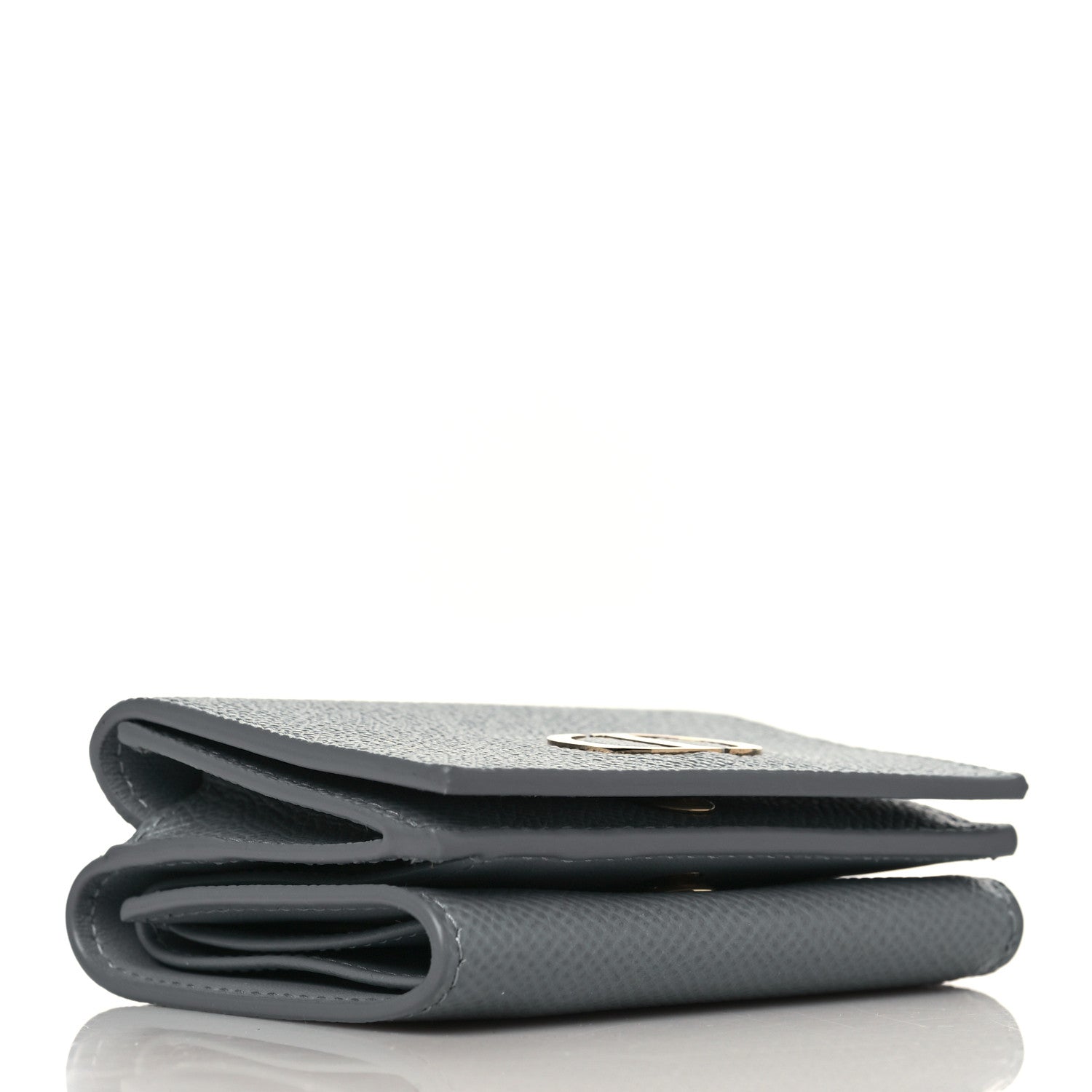 Christian Dior Calfskin 30 Montaigne Lotus Wallet Gray 4 of 6