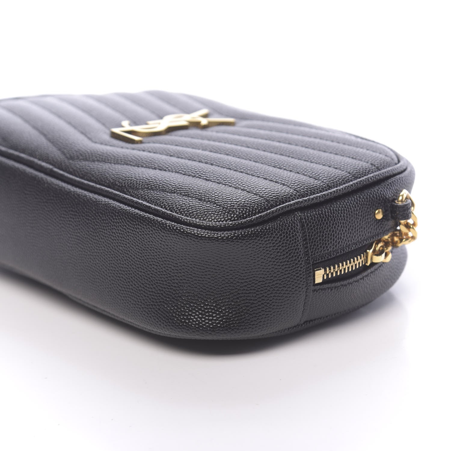 Saint Laurent Grain De Poudre Matelasse Monogram Mini Lou Camera Bag Black 9 of 11