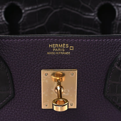 Hermes Togo Matte Alligator Birkin Touch 30 Raisin Prunoir 10 of 23