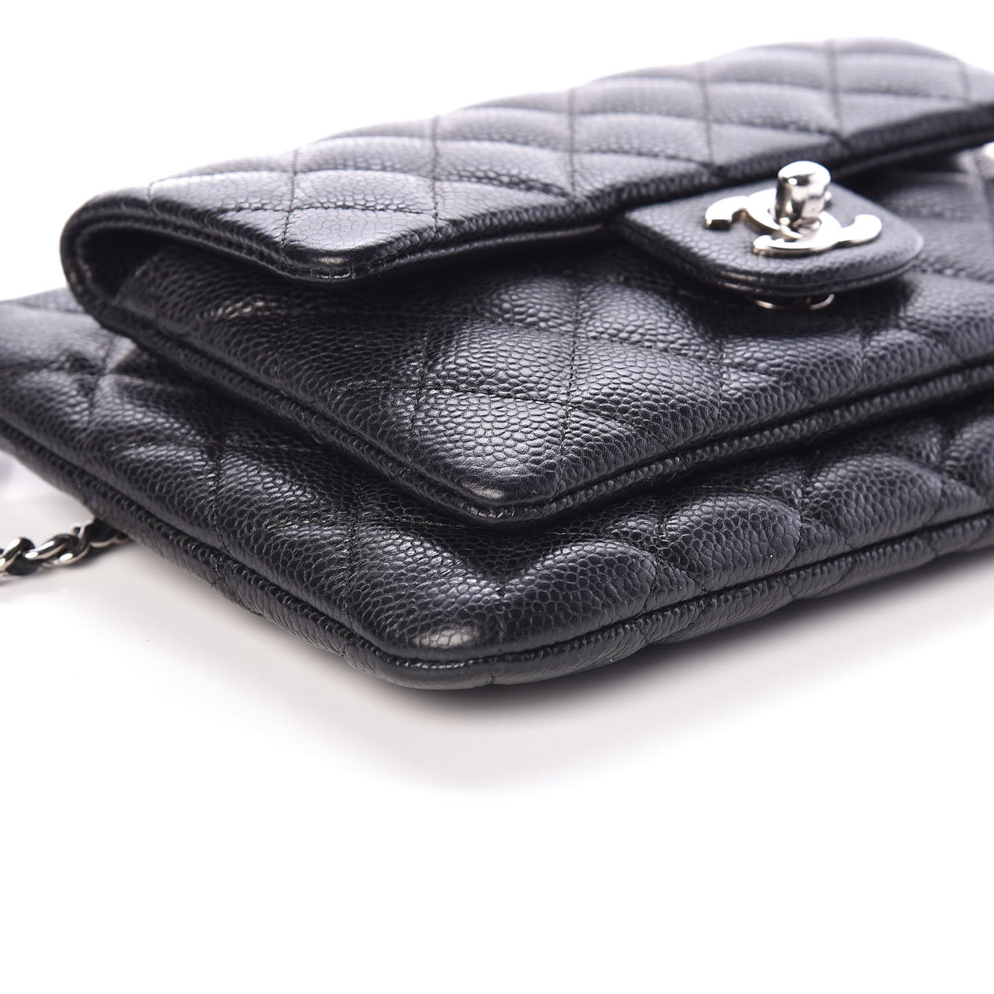 Caviar Quilted Daily Zip Crossbody Bag Black